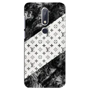 Чохол Стиль Louis Vuitton на Nokia 6.1 Plus (LV на білому)