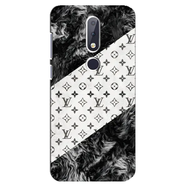 Чехол с рисунком «LV на белом» для Nokia 6.1 Plus