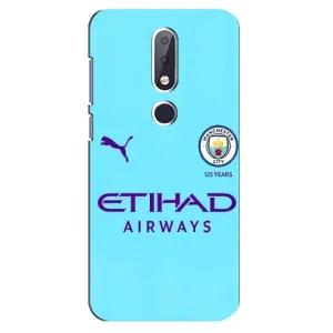 Силиконовые Чехлы принт Футбол на Nokia 6.1 Plus (Man City)