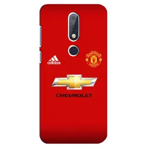 Силиконовые Чехлы принт Футбол на Nokia 6.1 Plus (Man United)