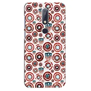 Чохол с Щітом Капітана Америки на Nokia 6.1 Plus (Марвел щити)