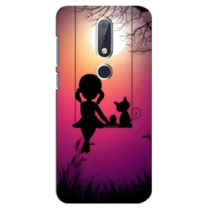 Дівчачий Чохол для Nokia 6.1 Plus (На гойдалці)