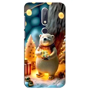 Чехлы на Новый Год Nokia 6.1 Plus (Новогодний ведмеженок)