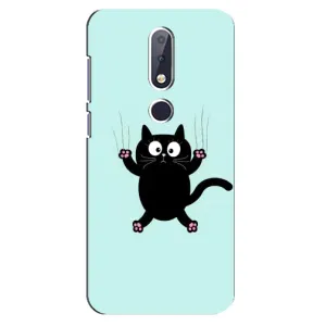 Чехол с рисунком «Падающий кот» для Nokia 6.1 Plus