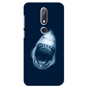 Силиконовый бампер с картинкой животных для Nokia 6.1 Plus (Пасть Акулы)