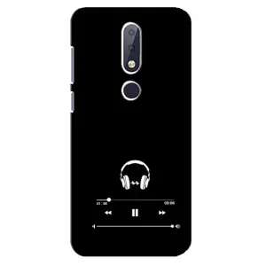 Чехол с картинками на черном фоне для Nokia 6.1 Plus (Плеер)