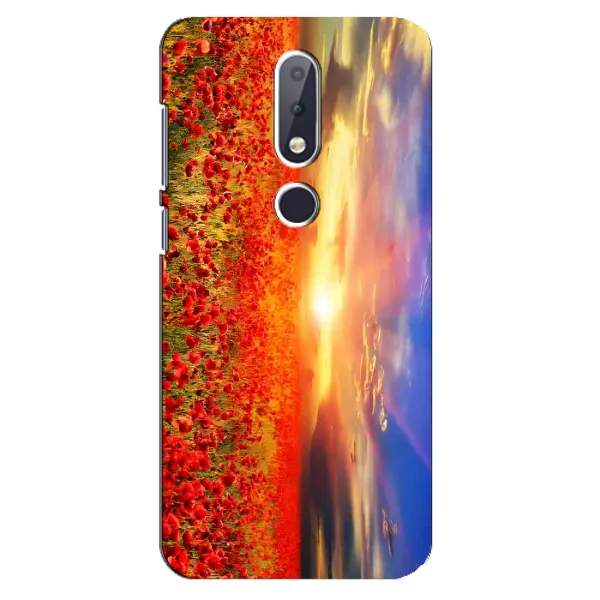 Чехол с рисунком «Поле тюльпанов» для Nokia 6.1 Plus Чехол с рисунком «Поле тюльпанов» для Nokia 6.1 Plus