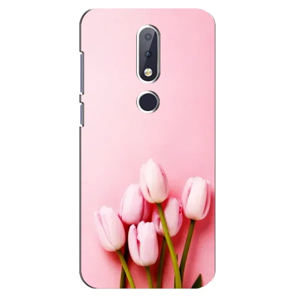 Чехол с рисунком «Розовые тюльпаны» для Nokia 6.1 Plus Чехол с рисунком «Розовые тюльпаны» для Nokia 6.1 Plus
