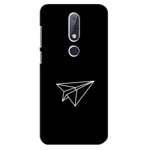 Чохол з картинками на чорному фоні для Nokia 6.1 Plus (Літак)