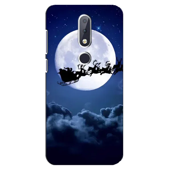 Чехол с рисунком «Санта - луна» для Nokia 6.1 Plus Чехол с рисунком «Санта - луна» для Nokia 6.1 Plus