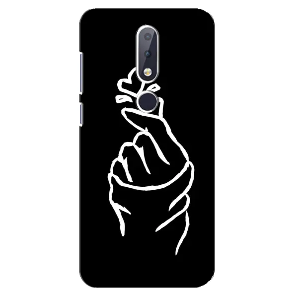 Чехол с рисунком «Сердце на черном» для Nokia 6.1 Plus Чехол с рисунком «Сердце на черном» для Nokia 6.1 Plus