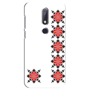 Силиконовый Чехол на Nokia 6.1 Plus с картинкой Вышиванки (Силуэт вышиванки)