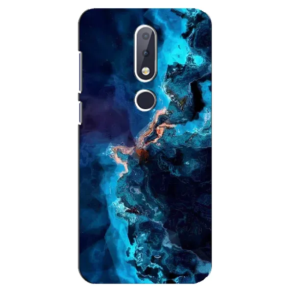 Чехол с рисунком «Синий мрамор» для Nokia 6.1 Plus Чехол с рисунком «Синий мрамор» для Nokia 6.1 Plus