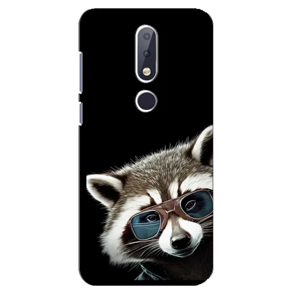 Чехол с рисунком «Стильный Енот» для Nokia 6.1 Plus Чехол с рисунком «Стильный Енот» для Nokia 6.1 Plus