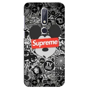 Чехол с рисунком «Supreme Маус» для Nokia 6.1 Plus
