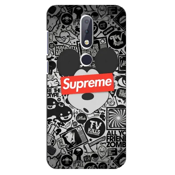 Чехол с рисунком «Supreme Маус» для Nokia 6.1 Plus Чехол с рисунком «Supreme Маус» для Nokia 6.1 Plus