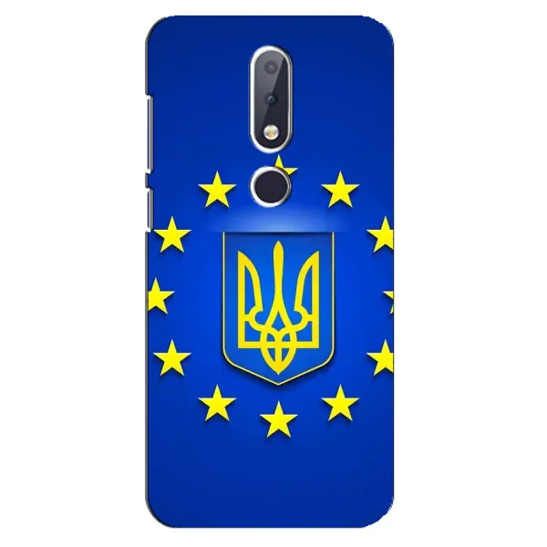 Чехол с рисунком «Украина это Европа» для Nokia 6.1 Plus Чехол с рисунком «Украина это Европа» для Nokia 6.1 Plus
