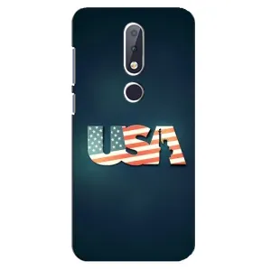 Чехол Флаг USA для Nokia 6.1 Plus (USA)