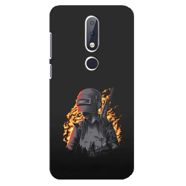 Чехол с рисунком «В огне» для Nokia 6.1 Plus Чехол с рисунком «В огне» для Nokia 6.1 Plus