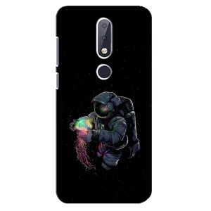 Силиконовый Чехол с принтом "Космонавты" на Nokia 6.1 Plus (В руках земля)