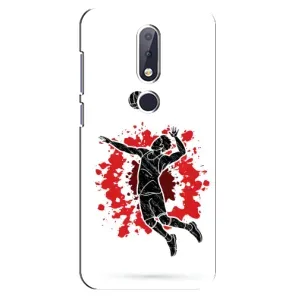 Чохли з прінтом Спортивна тематика для Nokia 6.1 Plus (Волейболіст)