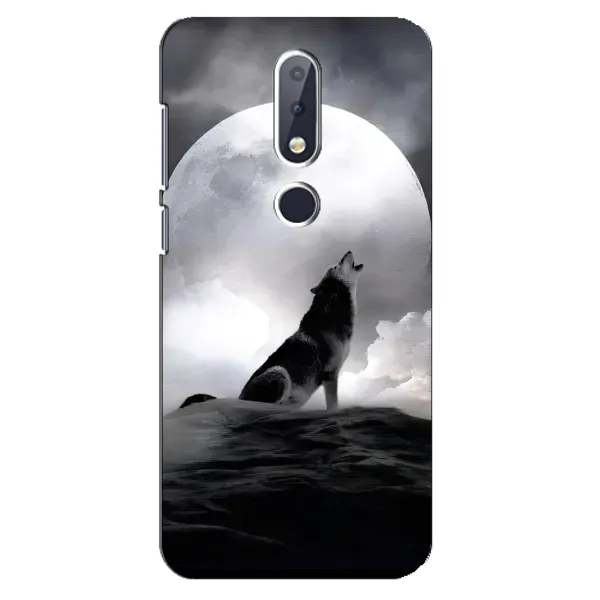 Чохол з малюнком «Вовк і місяць» для Nokia 6.1 Plus