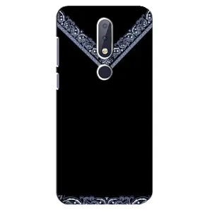 Силиконовый Чехол на Nokia 6.1 Plus (Воротник вышиванки)