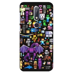 Чохол майнкрафт для Nokia 6.1 Plus (Усі персонажі)