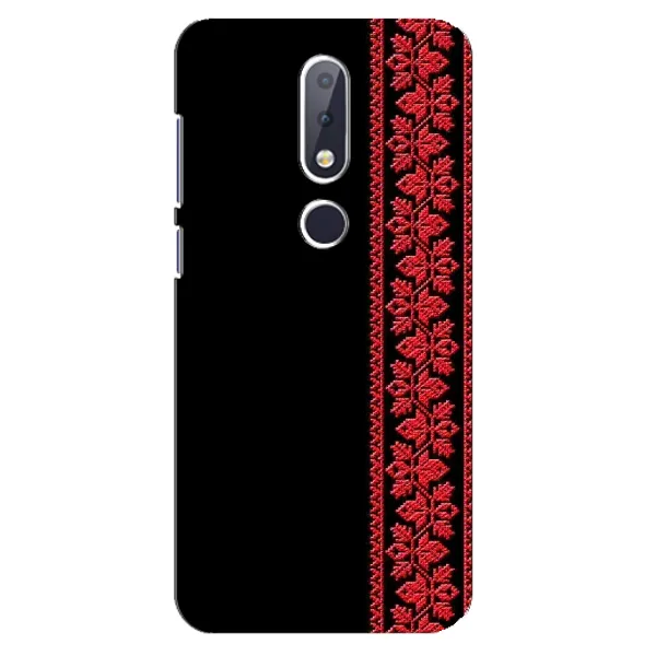 Чехол с рисунком «Вышиванка на черном» для Nokia 6.1 Plus Чехол с рисунком «Вышиванка на черном» для Nokia 6.1 Plus