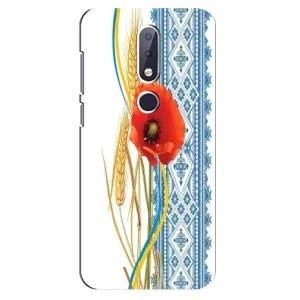 Силиконовый Чехол на Nokia 6.1 Plus с картинкой Вышиванки (Вышиванка с цветком)
