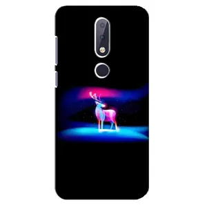 Силіконовий бампер з картинкою звірів для Nokia 6.1 Plus (Яскравий олень)