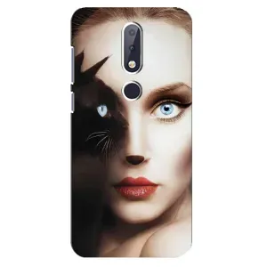 Чохол з малюнком «Жінка кішка» для Nokia 6.1 Plus