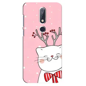 Чехол с рисунком «Зимний кот» для Nokia 6.1 Plus