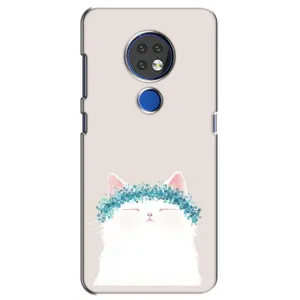 Чехол на тематику: Коты для Nokia 6.2 (2019) (Белый котик)