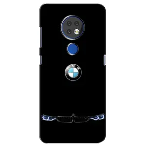 Силиконовый бампер с картинкой машины на Nokia 6.2 (2019) (Черный BMW)