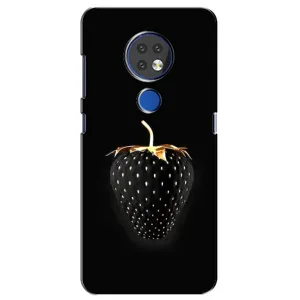 Чехол с изображением вкусной еды для Nokia 6.2 (2019) (Чёрная клубника)