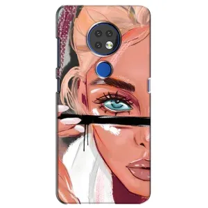 Силіконовый Чохол на Nokia 6.2 (2019) з картинкой Модных девушек (Дівчина та вії)