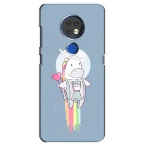 Чехол Unicorn на Nokia 6.2 (2019) (Единорог космонавт)