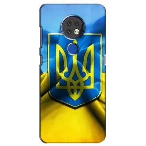 Чехол с картинкой (Патриотический ГЕРБ) на Nokia 6.2 (2019) (Герб и Флаг Украины)