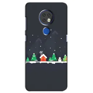 Силіконовий бампер на різдво для Nokia 6.2 (2019) (Місто зимове)