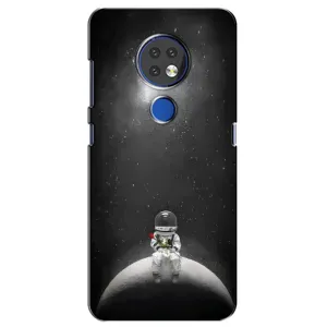 Силиконовый Чехол с принтом "Космонавты" на Nokia 6.2 (2019) (Космонавт романтик)