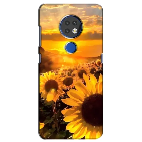 Чехол с рисунком «поле подсолнухов» для Nokia 6.2 (2019)