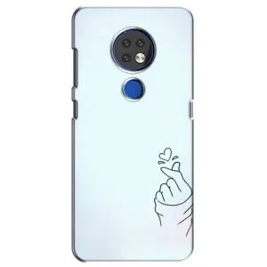 Чохол (Знак сердечка) для Nokia 6.2 (2019) (Сердечко на блакитному)