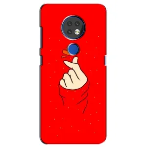 Чохол (Знак сердечка) для Nokia 6.2 (2019) (Сердечко на червоному)