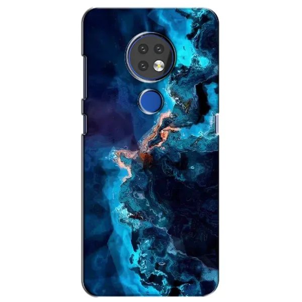 Чехол с рисунком «Синий мрамор» для Nokia 6.2 (2019)