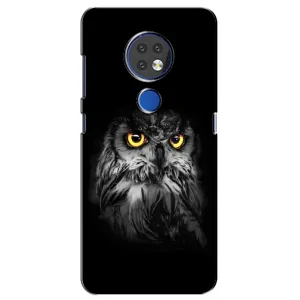 Чехлы с принтом СОВЫ для Nokia 6.2 (2019) (Сова на чёрном)