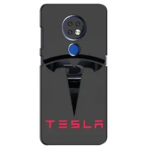 Силиконовый бампер с картинкой машины на Nokia 6.2 (2019) (Logo TESLA)