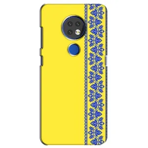 Силиконовый Чехол на Nokia 6.2 (2019) (Вышиванка на желтом)