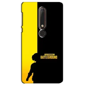 Чехол (TPU) с картинкой "Лого Пабг" на Нокиа 6 (2018) (Battlegrounds)