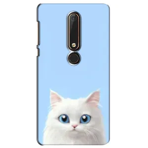 Чехол на тематику: Коты для Nokia 6 2018 (Белый кот)